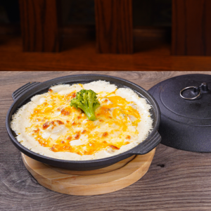 White Chicken in the pan